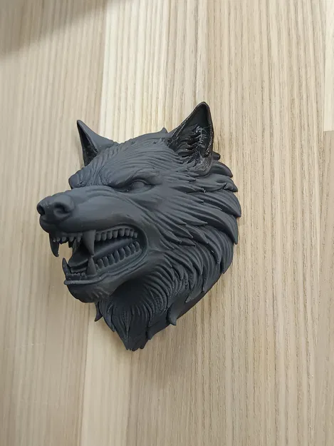 Mô hình đầu sói trang trí treo tường 3D độc đáo - Image 4