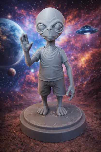 Mô hình 3D Alien: Nhân vật người ngoài hành tinh thân thiện - Image 2