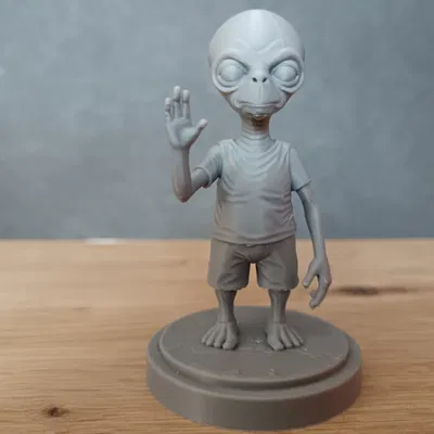Mô hình 3D Alien: Nhân vật người ngoài hành tinh thân thiện
