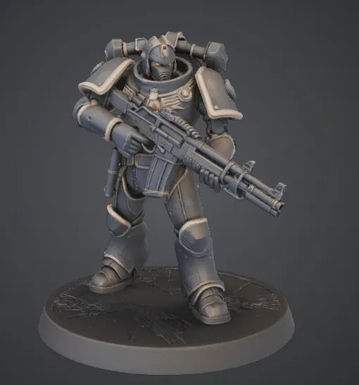 Mô hình lính chiến binh hạng nặng Sci-Fi 04 cho fan Warhammer - Image 1