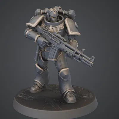 Mô hình lính chiến binh hạng nặng Sci-Fi 04 cho fan Warhammer