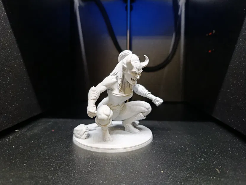 Mô hình Nữ Chiến Binh Đeo Mặt Nạ Oni – Tượng Fantasy RPG (File STL) - Image 2