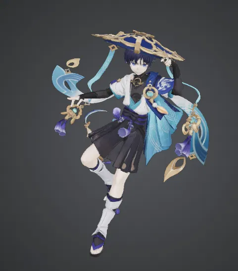 Mô hình 3D Wanderer Scaramouche từ Genshin Impact để in 3D - Image 1