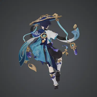 Mô hình 3D Wanderer Scaramouche từ Genshin Impact để in 3D