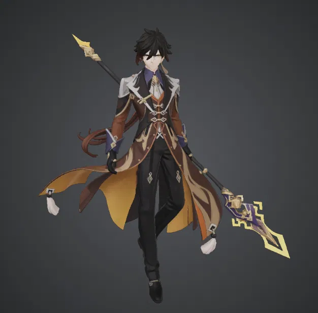 Mô hình 3D Morax Zhongli từ Genshin Impact sắc nét - Image 1