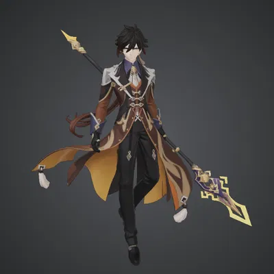 Mô hình 3D Morax Zhongli từ Genshin Impact sắc nét