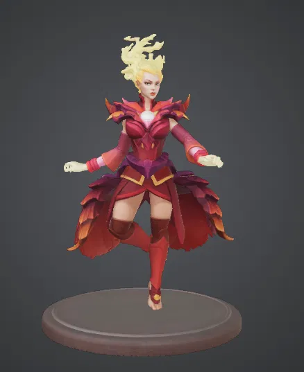 Mô hình 3D Lina Arcana Dota 2 - Hướng dẫn in chi tiết - Image 1