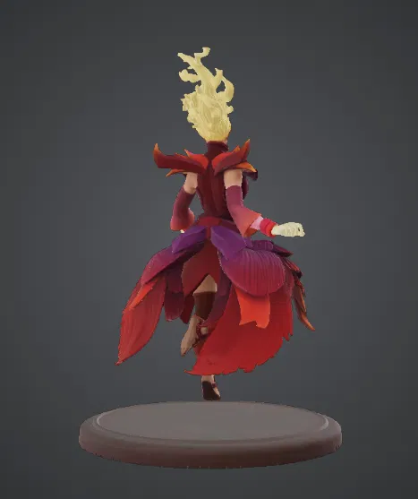 Mô hình 3D Lina Arcana Dota 2 - Hướng dẫn in chi tiết - Image 2