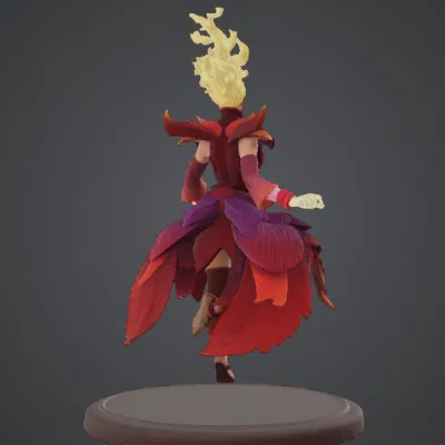 Mô hình 3D Lina Arcana Dota 2 - Hướng dẫn in chi tiết