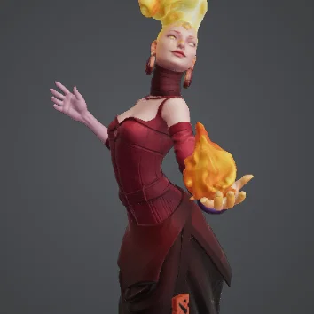 Mô hình tượng bán thân Lina Dota 2 đầy quyền năng cho fan cứng