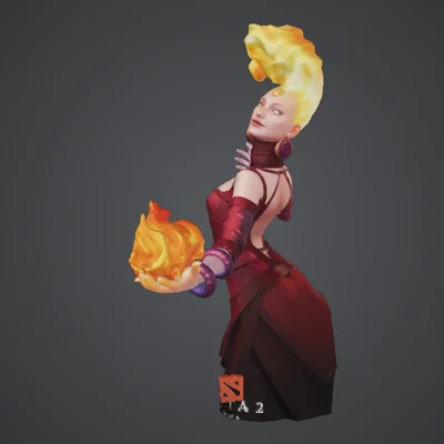 Mô hình tượng bán thân Lina Dota 2 đầy quyền năng cho fan cứng