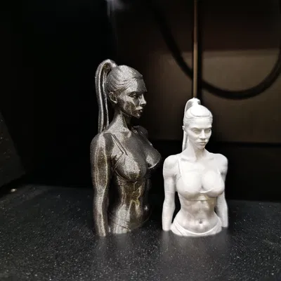 Tượng bán thân phụ nữ thể thao mặc Bikini - Mô hình in 3D