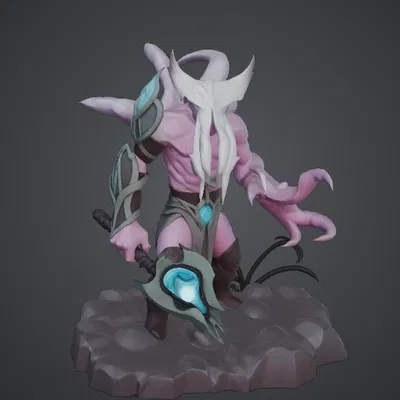 Mô hình tượng 3D Faceless Void Arcana Dota 2 cực chi tiết
