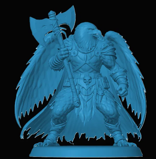 Mô hình Aarakocra Barbarian 3D cho D&D và Tabletop RPG - Image 1