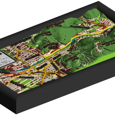 Bản đồ địa hình thành phố Heidelberg