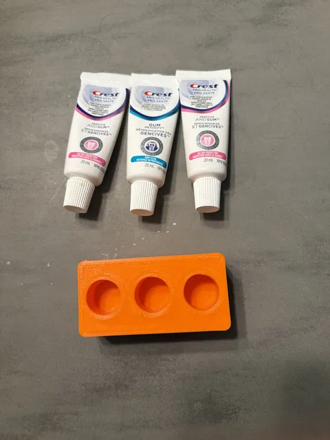 Khay 3D Gridfinity đựng 3 tuýp kem đánh răng mini siêu gọn - Image 2