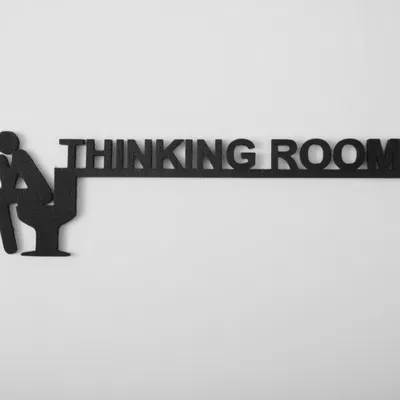 Thinking Room – Biển treo tường hướng trái