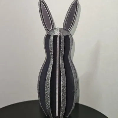 Mô hình thỏ tối giản (Modern Slotted Bunny) – Tác phẩm điêu khắc trang trí hiện đại