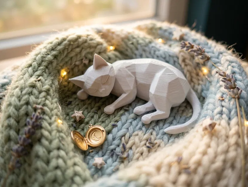 Mô hình Mèo Low-Poly (Low-Poly Cat) - Image 1