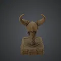 Demonic Horned Skull Trophy – Tượng Hộp Sọ Quái Vật Dark Fantasy - Thumbnail 3