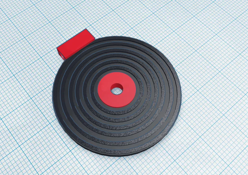 Mặt dây chuyền hình đĩa nhạc độc đáo - Mẫu in 3D cá tính cho tín đồ âm nhạc - Image 1