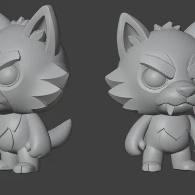 Mô hình 3D Ma Sói (Werewolf) đáng yêu - File STL chất lượng cao