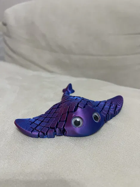 Wiggly Manta Ray | Mô hình in liền khối (Print-in-Place) - Image 3