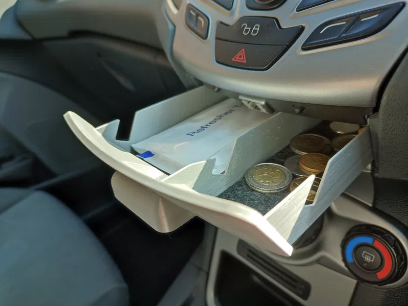 Ngăn kéo trung tâm cho Ford Fiesta (có giá đỡ điện thoại) - Image 2