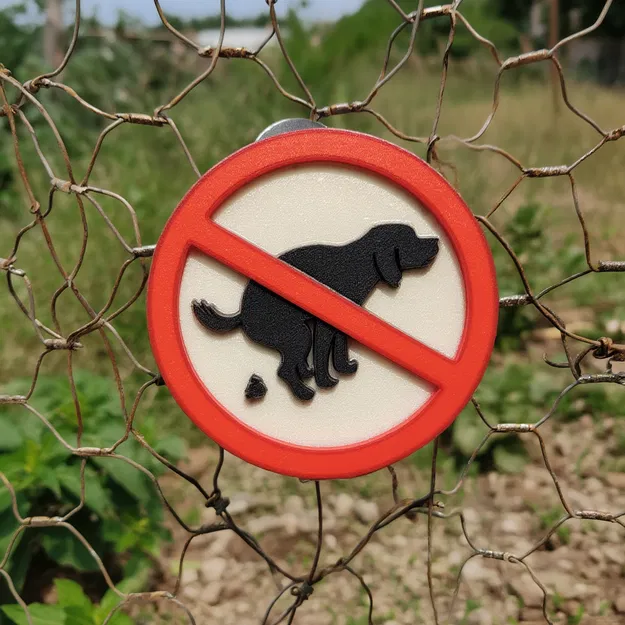 Biển báo Cấm Chó Đi Vệ Sinh – Thông điệp ngoài trời rõ ràng & văn minh - Image 1