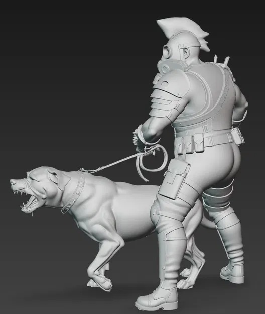 Mô hình chiến binh hậu tận thế Mad Max 13 cùng chó chiến - Image 3