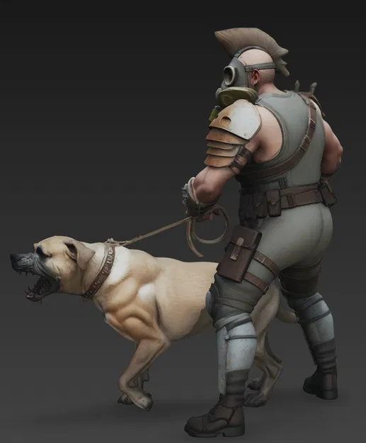 Mô hình chiến binh hậu tận thế Mad Max 13 cùng chó chiến - Image 5