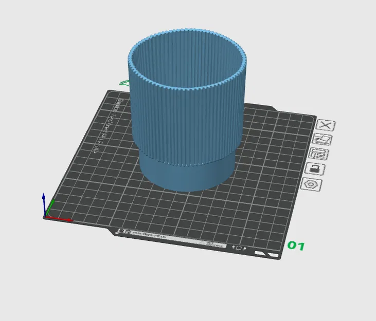 Chậu trồng cây mini thiết kế gân sọc đẹp mắt cho in 3D - Image 1