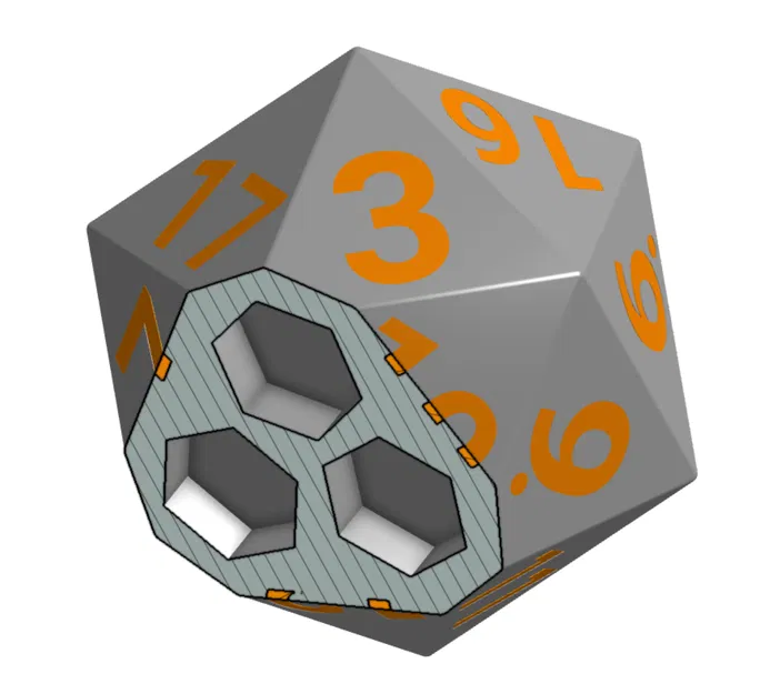 Xúc xắc D20 Đầu Lâu - Xúc xắc rỗng bị nguyền rủa - Image 3