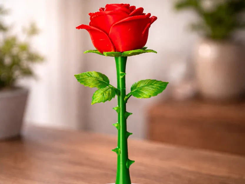 Hoa Hồng In 3D Thanh Lịch – Mẫu Trang Trí Tinh Tế - Image 4