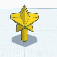 Ngôi sao trang trí đỉnh cây thông Noel mini in 3D