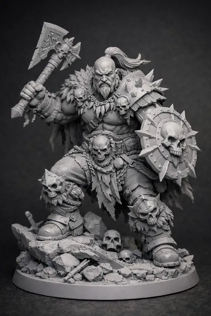Mô hình Savage Skull Warlord – Chiến binh Barbarian - Image 1