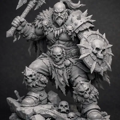 Mô hình Savage Skull Warlord – Chiến binh Barbarian