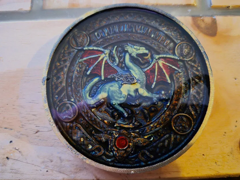 Miếng Lót Ly Wyvern Dragon Phong Cách Anglo-Saxon Độc Đáo - Image 1