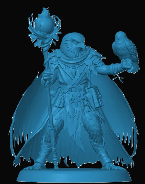 Mô hình Aarakocra Druid 3D chi tiết cho D&D và game nhập vai - Image 1