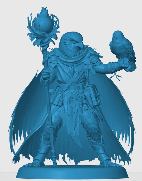 Mô hình Aarakocra Druid 3D chi tiết cho D&D và game nhập vai - Image 2