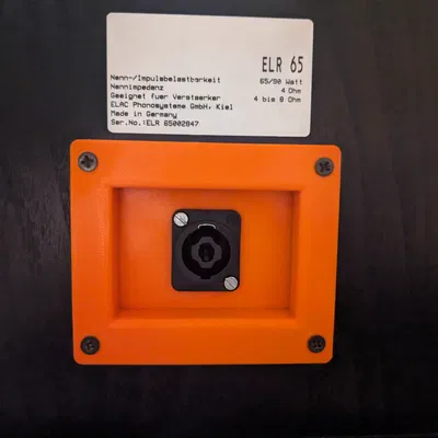 Mặt bích 3D cho loa ELAC ELR 65 (Speakon Dish) - Nâng cấp kết nối chuyên nghiệp