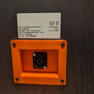 Mặt bích 3D cho loa ELAC ELR 65 (Speakon Dish) - Nâng cấp kết nối chuyên nghiệp