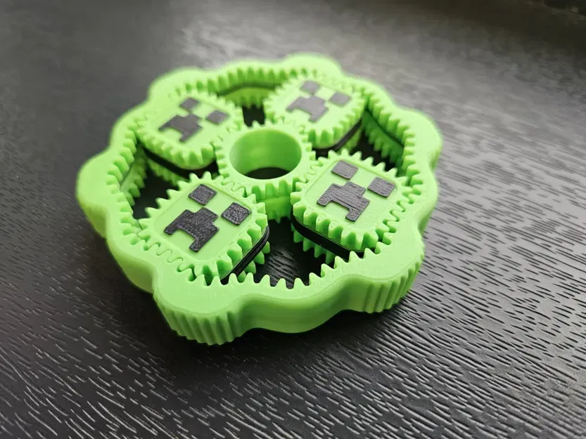 Minecraft Creeper Fidget Spinner - Con xoay bánh răng hành tinh - Image 1