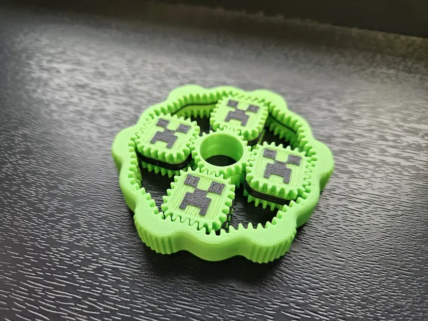 Minecraft Creeper Fidget Spinner - Con xoay bánh răng hành tinh - Image 3