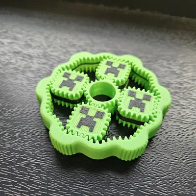 Minecraft Creeper Fidget Spinner - Con xoay bánh răng hành tinh