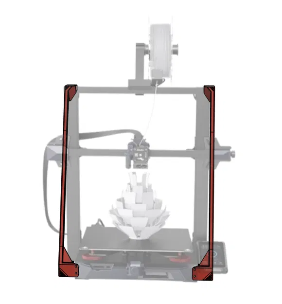 Ender 3 S1 Plus với Sonic Pad, thanh gia cố trục Z in 3D toàn bộ - Image 3