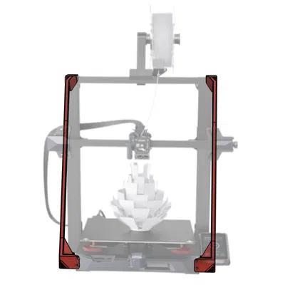 Ender 3 S1 Plus với Sonic Pad, thanh gia cố trục Z in 3D toàn bộ