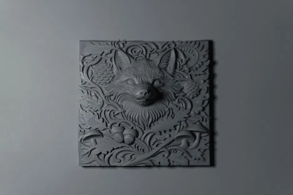 Mô hình 3D Phù điêu hình cáo The Fox Relief trang trí tường nhà - Image 6