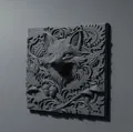 Mô hình 3D Phù điêu hình cáo The Fox Relief trang trí tường nhà - Thumbnail 8