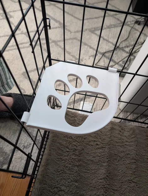 Kệ treo bát ăn gắn lồng sắt cho thú cưng (Dog Bowl Kennel Ledge) - Image 2